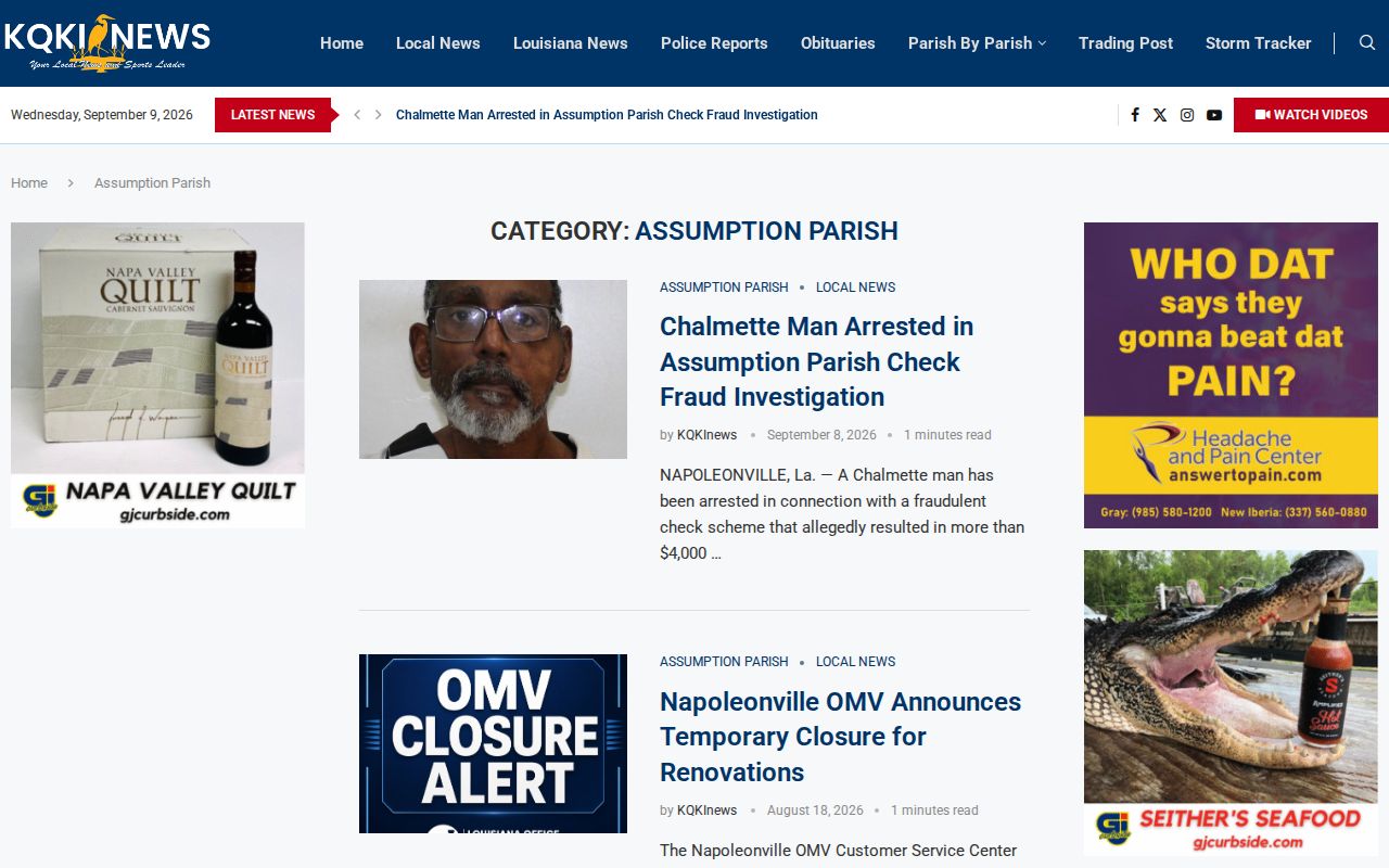 KQKI Assumption Parish news category
